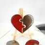 ceramiczne serce magnes na szczęście to super ozdoba lodówki lub magnetycznej tablicy skandynawski styl