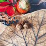 BADURA ceramika liść dyni rustykalny patera w kształcie dużego, wykończona w dekoracje