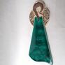 turkusowe ceramika anioł ceramiczny - pula zelena livada prezent rękodzieło