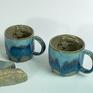 dla koniarza ceramika z koniem handmade ceramiczny kubek z beton blue do kawy
