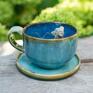 Ceramiczna z wilka - Wapienniki Blue na ok 300 ml filiżanka z figurką prezent dla niego