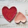 Zestaw podstawek w kształcie serc - serce ceramika