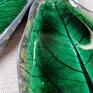 zielone ceramika talerz zestaw talerzy - liści ceramicznych