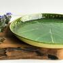 ceramika patera - talerz dekoracyjny - liść ceramiczny