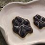 Shiraja ceramika ceramiczny talerzyk z łapkami (c758) na biżuterię psie łapki