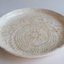 dekoracja koronka koronkowy talerz - taca ceramika