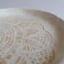 koronka koronkowy talerz - taca dekoracja stołu ceramika