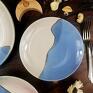 ceramika: Komplet talerzy ceramicznych dla 2 osób - talerzyk talerz