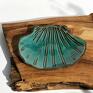 turkusowe talerzyk na biżuterię na - muszla morska ceramika
