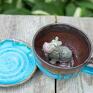 Azul Horse gustowne na ceramiczna filiżanka z figurką hipopotama - turkus ceramika na prezent