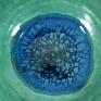 Ceramiczna misa dekoracyjna - pawie oko - turkusowa ceramika