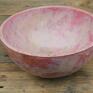 oryginalna umywalka folkowa różowa ceramiczna misa