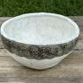 ceramika: Dekoracyjna umywalka ceramiczna - z gliny rękodzieło ze zdobieniem