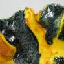 żółte misa salamandra plamista ceramika prezent unikatowa