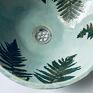 Ręcznie robiona umywalka Paprocie - uymywalka ceramiczna z roslinami