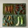 ceramika: ceramiczny z serii Vegedecors wall art dekor z warzywami