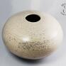 Ceramika MULA artystyczna raku ręcznie wykonany wazon z jasnej gliny szamotowej. Toczony