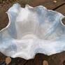 białe ręcznie wykonany wazon "morskie fale" ceramika użytkowa
