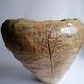 ceramika: Bardzo duży wazon "Mimozami - " użytkowa ręcznie zrobiony z gliny