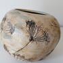 Eva Art ceramika rękodzieło wazon "kopry w kuli zaklęte" pomysł na prezent dekoracja wnętrza