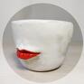 atrakcyjne miska elżbieta - miseczka z usteczkami - pojemność 250 ceramika artystyczna