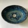 ceramika: Umywalka ceramiczna Morska toń ręcznie robiona