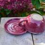 różowe na filiżanka z koniem | malinowy król| do kawy | rękodzieło ceramika na prezent