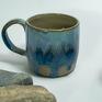 Azul Horse dla koniarza ceramika na prezent handmade ceramiczny kubek z koniem - beton blue do kawy
