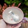 fioletowe z | pink wariacje | filiżanka do kawy ceramika z koniem