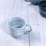 kubek do kawy handmade ceramika herbaty porcelanowy „marble” gray 225 ml/ 8 na prezent