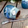 Azul Horse ceramika: Czarka do yerba z wielorybem/ matero ceramiczne handmade / - ok 300 ml Morska z rękodzieło