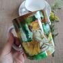komplet i " kolor kobiety - zielony" - zestaw prezent z porcelany kubek i filiżanka