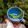 Azul Horse ceramika na prezent na filiżanka z figurką krokodyla | do kawy zielona