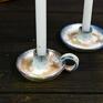 ceramika: Świecznik ceramiczny | kaganek | do |na długa świecę 1 do podstawka do palo santo