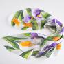 jedwabna chusta -irysy - kwiatowa malowane