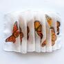 szaliczek jedwabny w pomarańczowe monarcha motyle apaszka