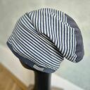 Czapka w paski smerfetka na podszewce, dobra na codzienne noszenie, uniwersalna