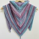 Kolorowa mała chusta apaszka zapinana z chwostem ręcznie robiona