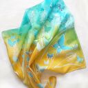 Apaszka jedwabna malowana Motyle na Łące