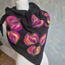 Świetny prezent na dzień mamy! Czarna chusta handmade wełniana, elementy filcowane to