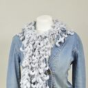 pom-pon scarf - szary