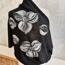 czarny bohemian etniczny ludowy miły i ciepły handmade - komin wełniany