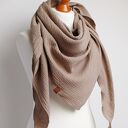 Chusta muślinowa damska bawełniana, trójkątna chusta na jesień wiosnę