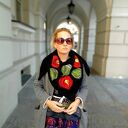 czarna chusta handmade wełniana dobra na prezent
