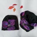 Czapka wełniana handmade Frida folk - filcowana merino na podszewce (rozmiar uniwersalny)