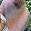 Asymetryczna chusta na drutach - moher, jedwab i merino (165 cm)