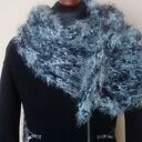 Duża chusta szary puszek