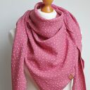 Wiosenna chusta damska, modna chusta bawełniana z muślinu, trójkątna chusta różowa