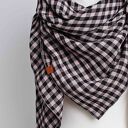 Duża chusta damska na wiosnę z bawełny organicznej, modna chusta w kratkę, chusta muślinowa damska