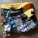 komin patchworkowy boho handmade kolorowy ciepły - box 44 szyty z kawałków, miły, miękki, na podszewc